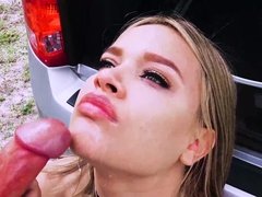 Kendall Kross squirts all over the backseat after a revenge fuck