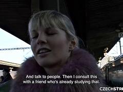 Amateur, Beauty, Big cock, Blonde, Blowjob, Czech, Public, Train