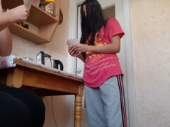 Пальцем, На кухне, Лесбиянка, Киски, Сестра, Порка, Влажная