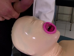 Cul, Éjaculer dans la bouche, Poupée, Doigter, Latex, Chatte, Rasée, Nénés
