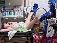 Américain, Derrière les coulisses, Exam, Gants, Latex, Petite femme, Adolescente, Jouets