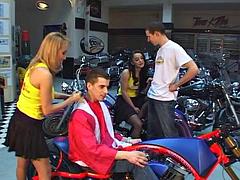 Two wild French ladies can handle tow long dicks