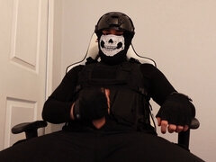 Big cock, Mask, Masturbation