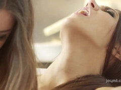 Carolina Abril, Stella Cox - Luxury Service - leggy lesbians in stockings in high heels