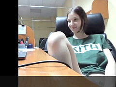 Work amateur, office secretary, office nude