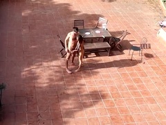 Sucer une bite, Attrapée, Fait maison, Indienne, Fille latino, Nue  à poil, Nue, Public