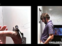 Enthousiasteling, Pijpbeurt, Sperma in gezicht, Homo, Muurgat, Handbeurt, Zuigen