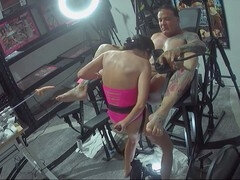 Sucer une bite, Femme dominatrice, Orgasme, Prostate, Esclave, Fessée, Suçant, Attachée