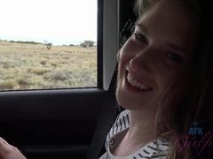 Amateur, Rubia, Novia, Orgasmo, Al aire libre, Pov, Público, Mojado