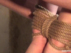 Victoria hogtied and stripped