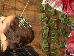 Aceite, Satén, Medias largas, Mojado