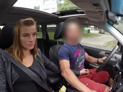 Victoria Daniels fucks for cash in a stranger's car - crazy, homemade sex tape!