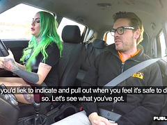 Student Driving Milf Fucked In Public In Car Outdoor By Tutor