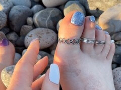 Public nudity, foot, massage mistress