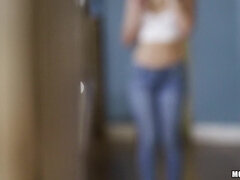 素人, アメリカ人, お尻, フェラチオ, チン, 自然山雀, オッパイの, のぞき