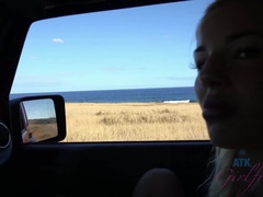 Blondine, Flashen, Orgasmus, Im freien, Zierlich, Öffentlich, Titten, Nass