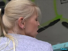 Blonde With Big Boobs Has Outdoor Sex In Public 2