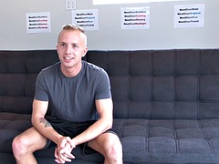 Leie, Grosser schwanz, Blondine, Schwul, Masturbation, Realität, Solo