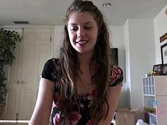 美女, デカチン, ブロンド, フェラチオ, 手コキする, ハードコア, ハメ撮り, オッパイの