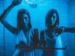 美女, ブロンド, フェラチオ, 女 人男 人, なめる, オナニー, オマンコ, ティーン