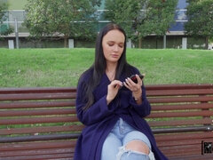 Leie, Blasen, Stiefel, Jeans, Im freien, Öffentlich, Russisch, Socken