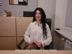 Interview For Secretary And Hard Sex On The Table!