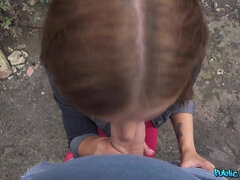 Mamada, Morena, Vestidas, Al aire libre, Chupando