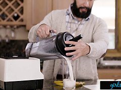 Blondine, Hochschule, Paar, Behaart, Lecken, Natürlichen titten, Muschi, Jungendliche (18+)