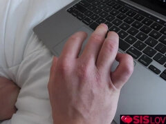 Grosser schwanz, Braunhaarige, Schwanz, Handjob, Hd, Masturbation, Muschi, Titten