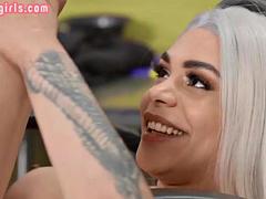 Horny trans sluts analfucking each other