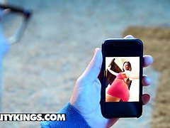 Big tit step mom and phat ass gf share big cock