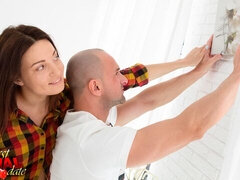 Анальный секс, Большой член, Минет, Брюнетки, Собачьи, Натуральные сиськи, Тощие, Сиськи