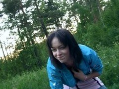 Blond, Pijpbeurt, Bruinharig, Groep, Lesbisch, Buiten