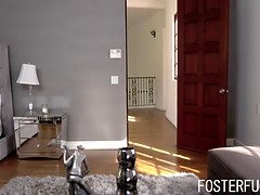Single Foster stepFather Fucks StepDaughter With His Close MILF Friend