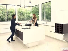 Большие сиськи, Каблуки, На кухне, Белье, Милф, Натуральные сиськи, Рыжие, Тату