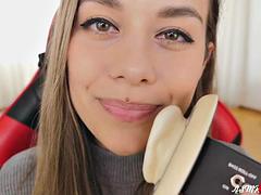 素人, 美女, フェラチオ, なめる, マッサージ, オナニー, 一人