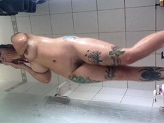 素人, 茶髪の, カワイイ, Hd, シゴき, シャワー, ソフトコア, 一人