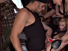 Rubia, Doble penetracion, Público, Esclavo