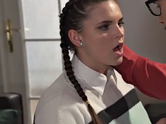 美女, デカチン, デカパイ, ぽちゃ, カップル, エロティック, 馬乗り, フェラする