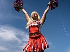 デカ尻, ブロンド, 指いじり, オナニー, オマンコ, 女子高生, ストリッピング, ティーン
