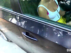 Mamada, Morena, Al aire libre, Tetas