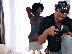 Nana, Noire, Mignonne, Noir ébène, Poilue, Lingerie, Tatouage