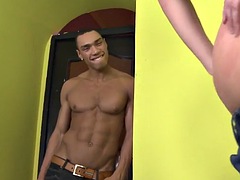 Amateur, Verga grande, Ébano, Europeo, Sexo duro, Interracial, Jeans, Tetas