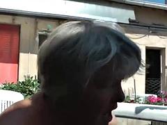 素人, アナル, デカチン, フェラチオ, お婆さん, 異人種間, 熟年, 三人