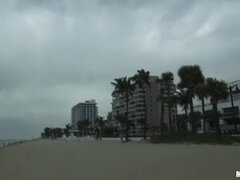 Strand, Pijpbeurt, Groep, Latijnse vrouw, Feest, Kut duiken, Tiener, Tieten likken