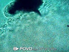 Mamada, Morena, Corridas, Sexo duro, Piscina, Pov