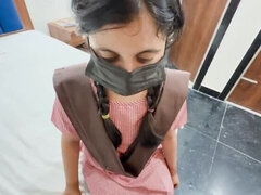 Desi Teen Fails Class and Gets Kissed by School Teacher - WildDesiPair Blowjob and Cumshot