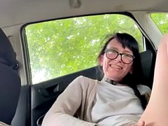 素人, 車, オランダ人, 指いじり, ハードコア, オナニー, 淫乱熟女, 一人