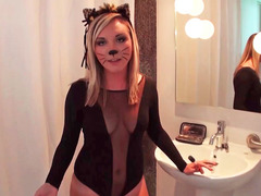 Amateur, Nana, Blonde, Sucer une bite, Queue, Adolescente