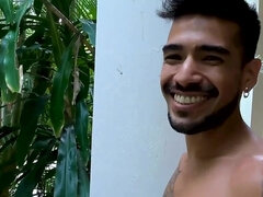 Grote lul, Pijpbeurt, Hd, Mexicaans, Buiten, Gezichtspunt, Trio, Nat